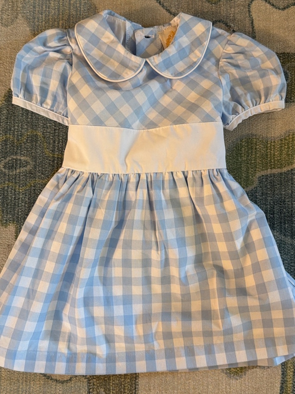 The Beaufort Bonnet Company Blue and White Gingham Girls' Dress